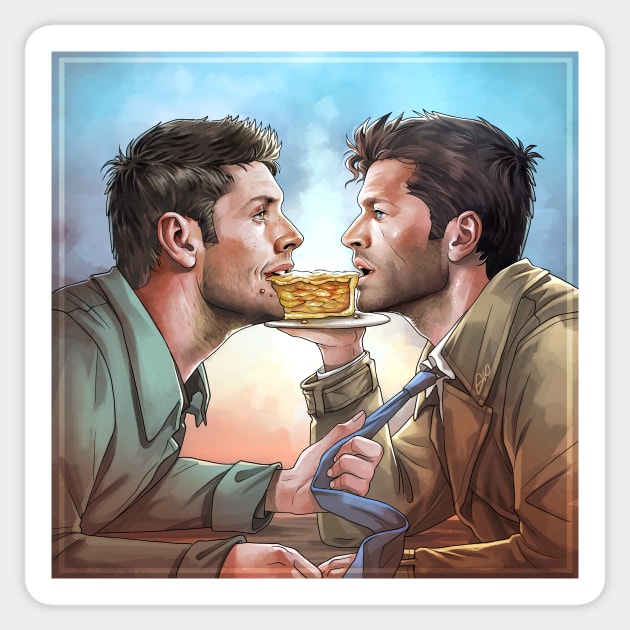 Destiel Apple Pie Sticker by GioGui